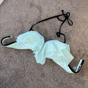 PINK Blue Bikini Top